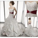 Free Shipping!Strapless A-line Taffeta Floor Length Wedding Dress YY011
