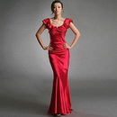 Wedding Dress, Mermaid Satin Scoop Neckline Embroidery Floor Length 736 Free Shipping
