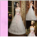 AH1183 Free Shipping Wedding Dress Bridal Gown Strapless Lace Floor Length