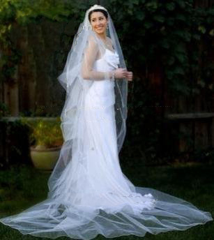 Wholesale - Romantic Floor Length 1-layer Cut Edge Bridal Accessory/wedding Dresses Veil/bride Veils