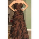 Bridal Floor Length Strapless Wedding Dresses 2010 Brown David's