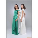 CTED41406 White Elegant Jewel Satin Floor Length Bridesmaid Prom Dress 2011