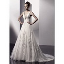 Organza Floral European Style Bridal Wedding Dress 2011 Fashion Design Floor Length Wholesale Price+free Shipping Top Quality