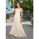 Line Skirt Floor Length Simple Informal Wedding Gown ,Beach Wedding Dresses&1787 Chiffon Strapless A