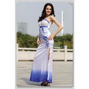 Beautiful Sexy Evening Dress Sheath Strapless Floor Length 01AB