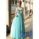 Sky Blue Floor Length Empire Graduation Dress Bridesmaid Dresses Party Dresses