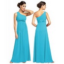 Fashion One Shoulder Chiffon Floor Length Bridesmaid Dress(bm11001)---Free Shipping