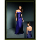 Mori Lee Bridesmaid Dress Evening Dress Satin Dress Pleated Bust Full Wrapped Bodice Floor Length