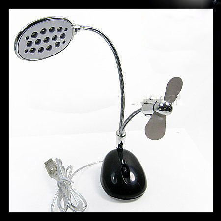 Free Shipping Super Bright Fashion Flexible 13 LED USB LED Lamp & Fan Wholesale/Retail
