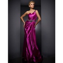 Free Shipping!one-shoulder Floor Length With Elegant Evening Dress and Bridesmaid Dress