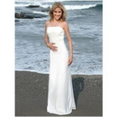 Dress/Informal Wedding Dress. Column Strapless Floor Length Chiffon Beach Wedding