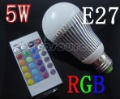 FREE Shipping E27 5w RGB Globe Flash LED Bulbs Lamp + Remote Control