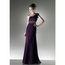 Wholesale 2011 New Arrival Chiffon One Shoulder Prom Dress Sheath Floor Length Dress