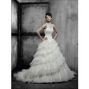 2011 Customized Fast Delivery Floor Length Floor Length Off Shoulder Gorgeous Wedding Dress/wedding Gown(HGK9614)