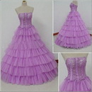 2011 Drop Shipping Free Freight Cost Ball Gown Organza Floor Length Strapless Empire Wedding Dress ED2062