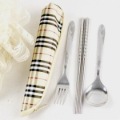 Free Shipping Tableware,Portable Three-piece Tableware,Stainless Steel Tableware,Cutlery Set,100%BRAND NEW Tableware Set