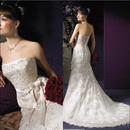 NW001 Luxury Floor Length Cathedral Train Wedding Dresses
