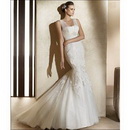 Free Shipping 2011 Hot Wedding Dresses Trumpet Organza and Lace Floor Length