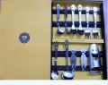 Spoon 11pcs /set Christmas Tableware Spoon SUPER MUM Smiling Face Stainless Steel Fork
