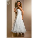 Free Shipping Ivory Straps Lace Floor Length Custom Size Wedding Dress 6130