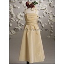 2011 Yellow Taffeta Tea-length Junior Bridesmaid Dress