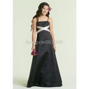 Floor- Length Satin Flower Girls Dress Junior Bridesmaid Dress A-758 Girl Prom A-Line