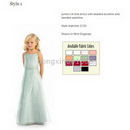Floor- Length Satin Flower Girls Dress Junior Bridesmaid Dress A-769 Girl Prom A-Line