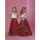 Style(FGD0049) Junior Bridesmaid A-line Scoop Floor Length Satin Flower Girls Dress 2010