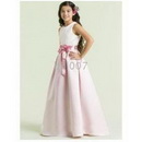 Floor-length Satin Junior Bridesmaid Dress (WSD0281) A-line Spaghetti Straps