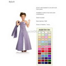 Girl Prom A-Line Floor- Length Satin Flower Girls Dress Junior Bridesmaid Dress A-764