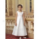 A-line Sleeveless Ballerina Chiffon Taffeta Junior Bridesmaid Dress