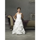 Floor Length Satin Dress 2010 Style(FG Junior Bridesmaid A-line/Princess Spagetti Straps