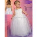 Floor- Length Satin Flower Girls Dress Junior Bridesmaid Dress A-756 Girl Prom A-Line