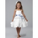 Watters White Satin Dresses 2010 Junior Bridesmaid Style A-line Strapless Knee-length