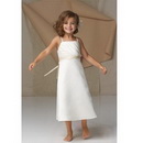 Sheath Spaghetti Straps Tea-length Sleeveless Chiffon Ruffles Junior Bridesmaid Dress JR018