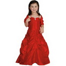 Fuchsia Gold Taffeta Halter Beaded Flower Girl Dress Ball Gown Junior Bridesmaid Dresses