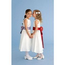 Style(FGD0105) Junior Bridesmaid A-line Round-neck Knee-Length Satin Dress 2010