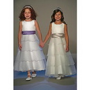 Style(FGD0029) Junior Bridesmaid A-Line Round-neck Tea-length Organza Flower Girls Dress 2010