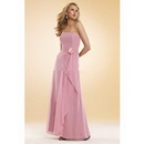 )A-Line Strapless Floor Length Chiffon Mother of The Bride Dresses(MBD0100)