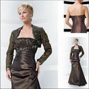 MD017 2010 Designer Mom Gown Strapless Taffeta Mother of The Bride Dress