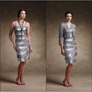 Free Shipping Fashion Style Short Bestbridalprice Lace and Satin Mother of The Bride Dress MM0553