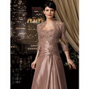 Free Shipping Beautiful A Line Matching Jacket Embroidery Mother of The Bride Dresses for Mother's Day Gift