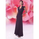 Floor-length Short Sleeve Beaded /Lace Chiffon ...