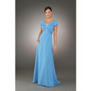 A-Line Brush Train Satin Mother of The Bride Dresses 2009 Style(MWYN056)