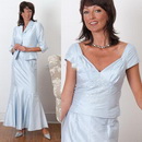 A Line Long Sleeve Taffeta Fabric Matching Jacket Mother of The Bride Dresses Style Nine