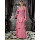 MBD43 Free Shipping 2011 A-Line Sweetheart No Waist Princess Seams Long Chiffon Mother of The Bride Dresses