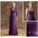 A-line Strapless Chiffon Satin Floor-length Mother of The Bride Dresses