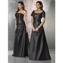 MBD46 Free Shipping 2011 A-Line Strapless No Waist Princess Seams Long Taffeta Mother of The Bride Dresses