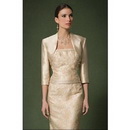 Free Shipping Wholesale Retail 2 Pics 3/4 Length Elegant Lace Satin Ladies Dresses Mother of The Bride Dress NM37