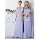 A-Line Round-neck Floor- Length Chiffon Mother of The Bride Dresses 2010 Style#9